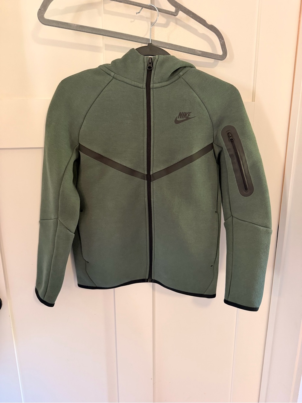 Nike Kids' Green Zip Tech Fleece Zip Up Hoodie